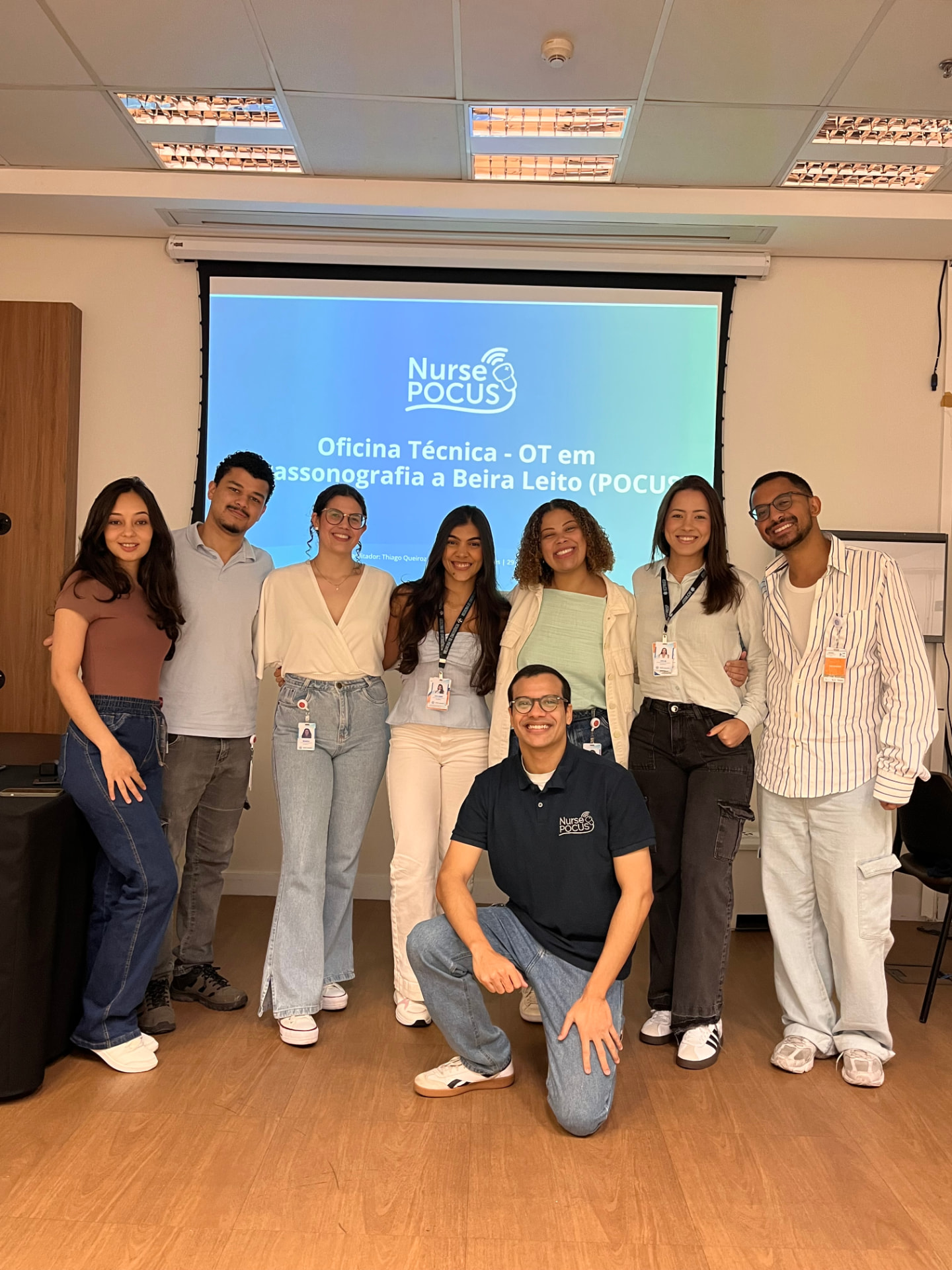 Turma da oficina técnica de ultrassonografia à beira-leito
